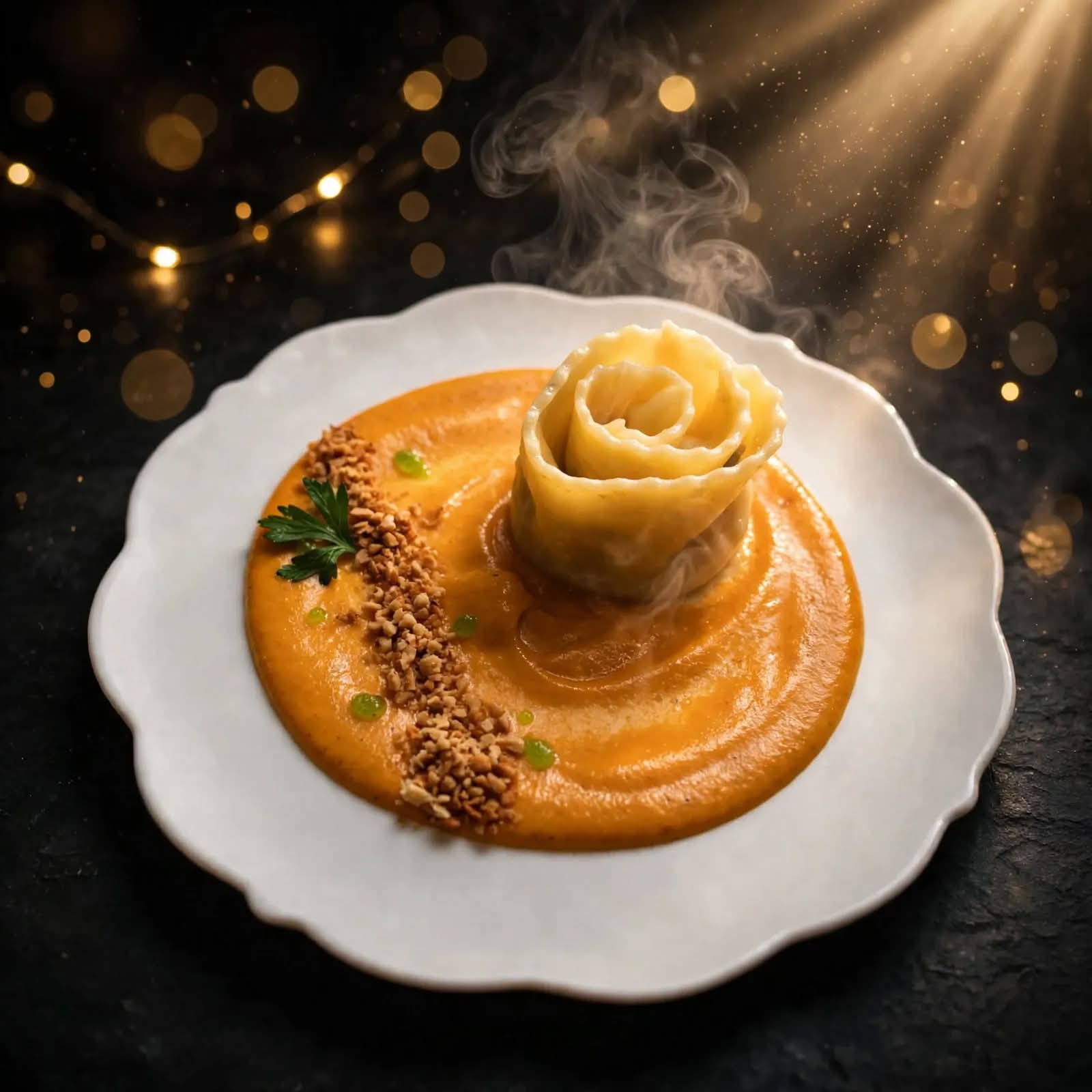 Cena vegana di cucina artistica siciliana — foto 2
